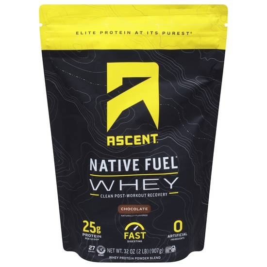 Ascent Native Fuel Whey Chocolate Protein Powder Blend (2 lb)