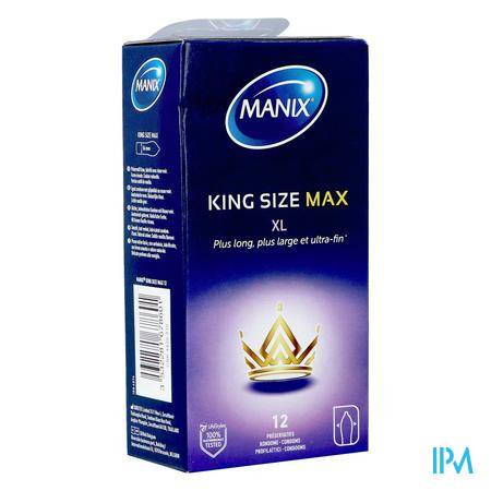 Manix King Size Max Preservatif 12 Préservatifs - Sexualité