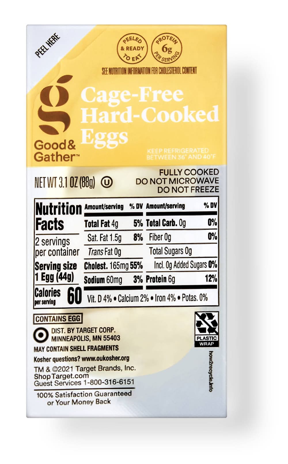 Good & Gather Cage-Free Hard Cooked Eggs (3.1 oz)