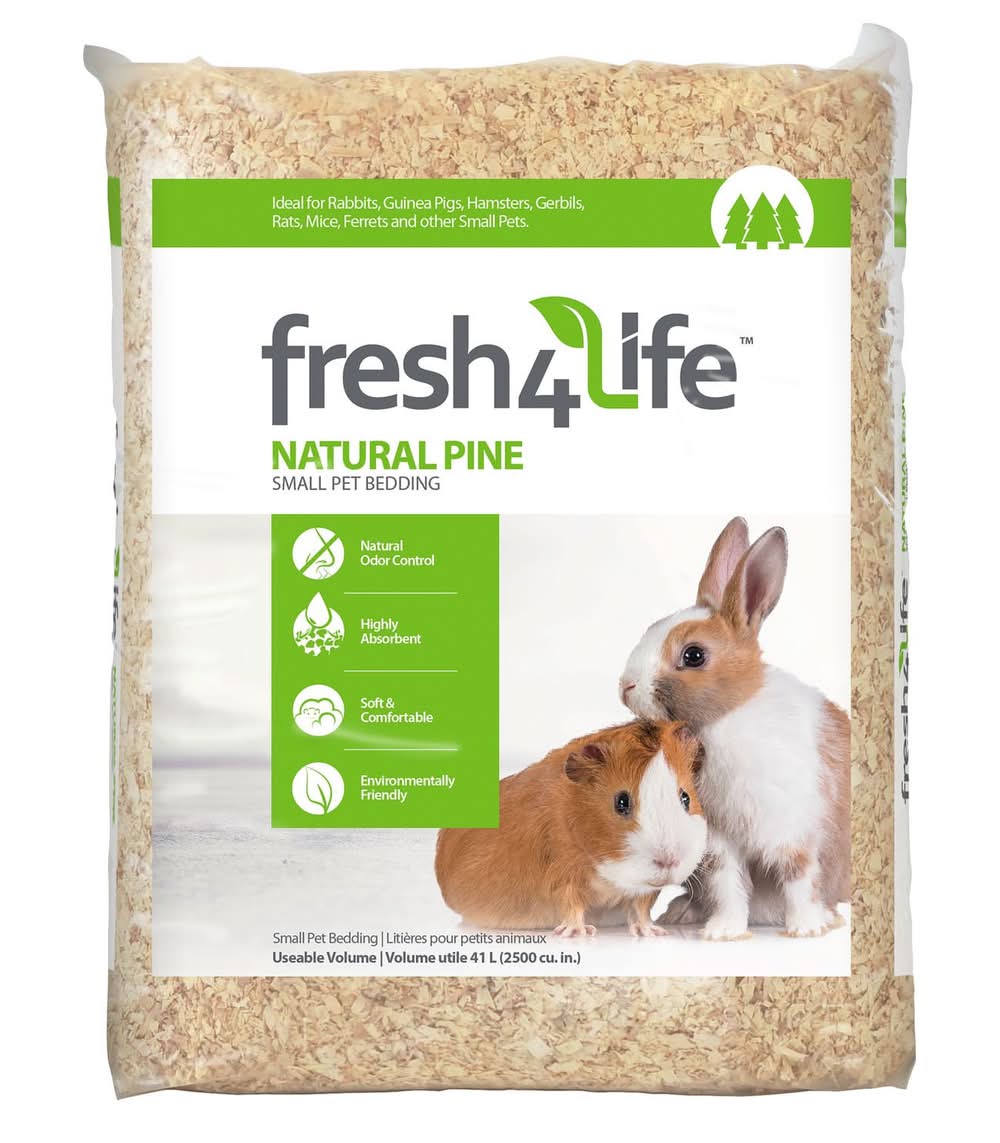 Fresh 4 Life Natural Pine Small Pet Bedding, 41 L