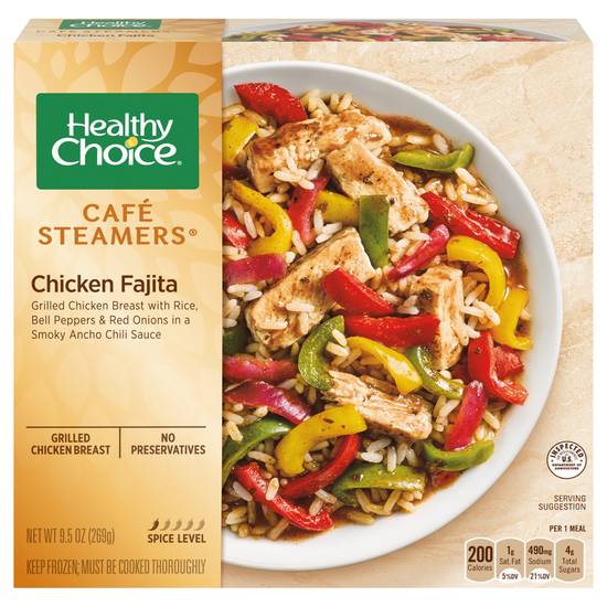 Healthy Choice Cafe Steamers Chicken Fajita With Rice