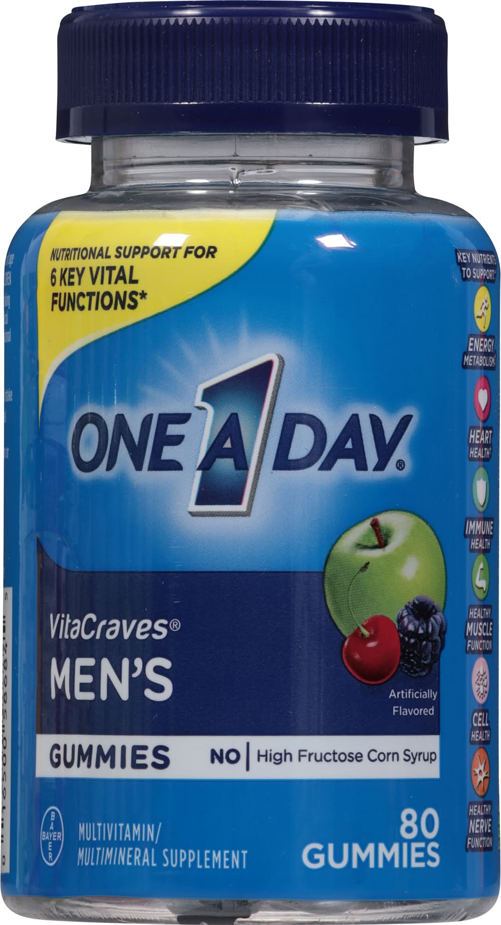 One A Day Vitacraves Multivitamin Supplement Gummies, Men (80 ct)