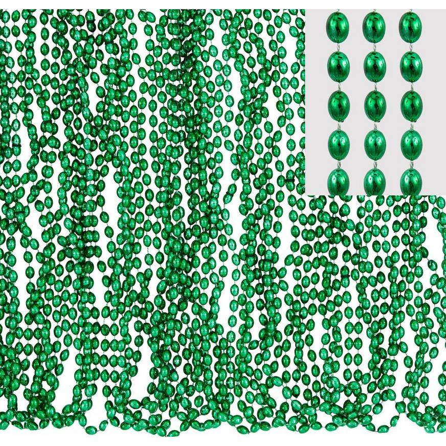 Party City Bead Necklaces (30 in/metallic green)