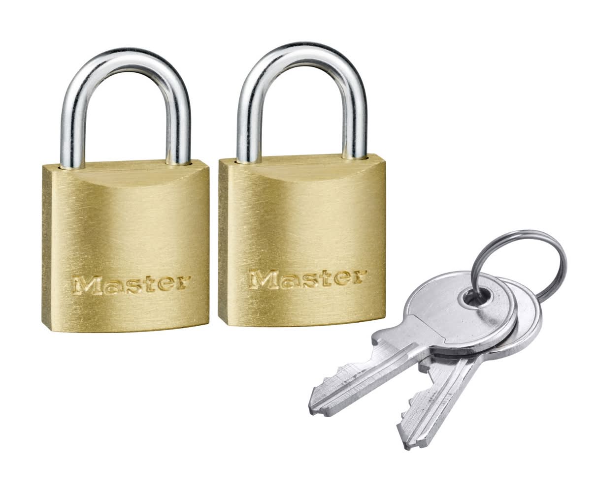 Master Lock 20mm Brass Keyed Padlock - 2 Pack