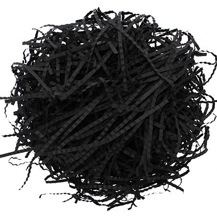 Papel triturado zig-zag negro (30 g)