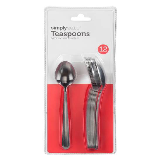 Simply Value Teaspoons Dominion Stainless Steel (12 ct)