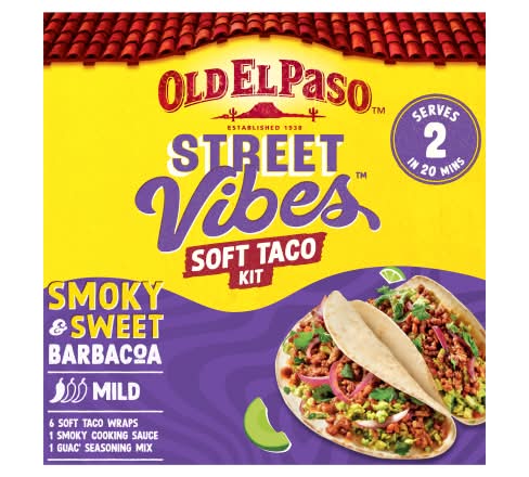 Old El Paso Smoky-Sweet Barbacoa, Street Vibes Soft Taco Kit (255g)