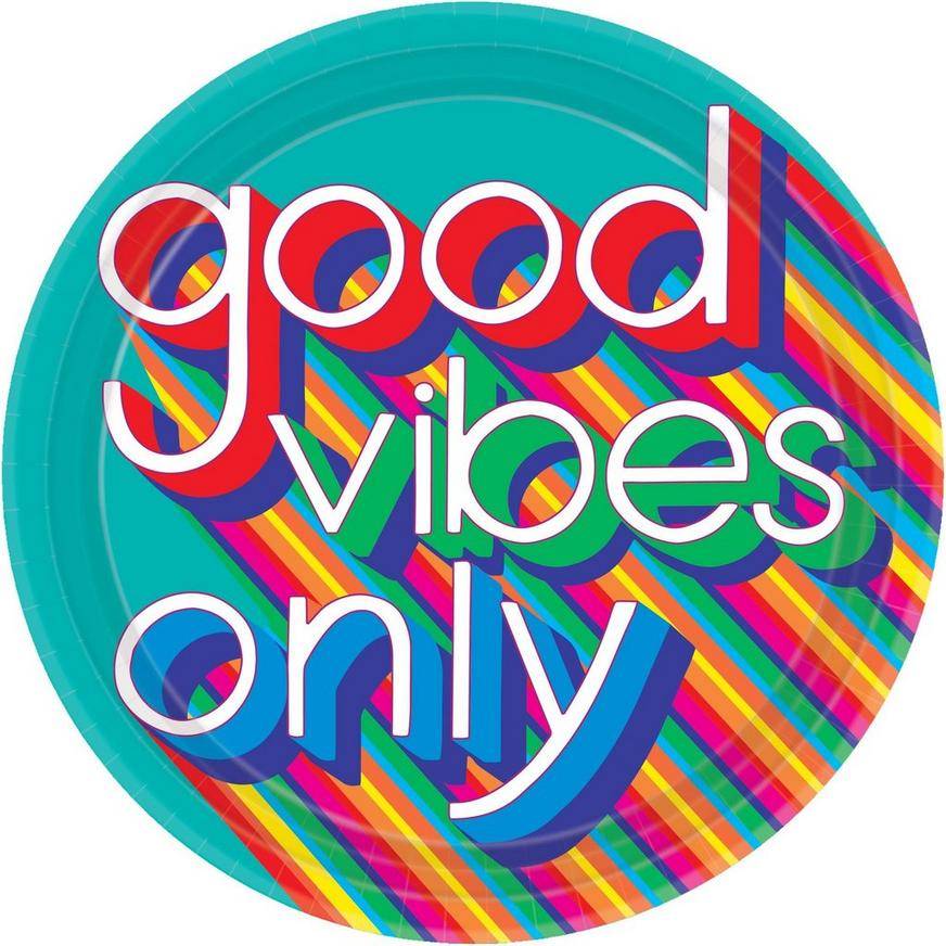 Good Vibes 70s Dinner Plates 8ct