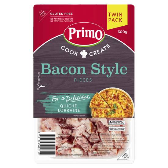 Primo Bacon Style Pieces Twin pack 300g