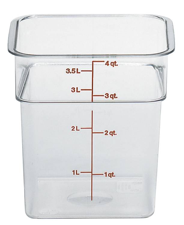 Cambro - CamSquare Food Container, 4 qt., Clear