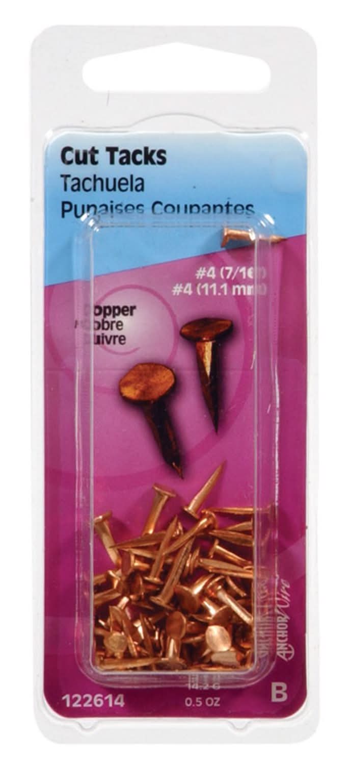 Hillman No. 14 X 3/4 In. L Copper Cut Tacks 0.5 Pk