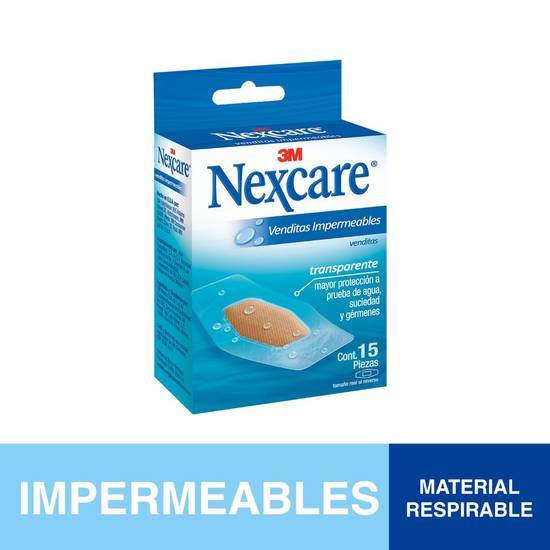 Nexcare venditas impermeables (caja 15 piezas)