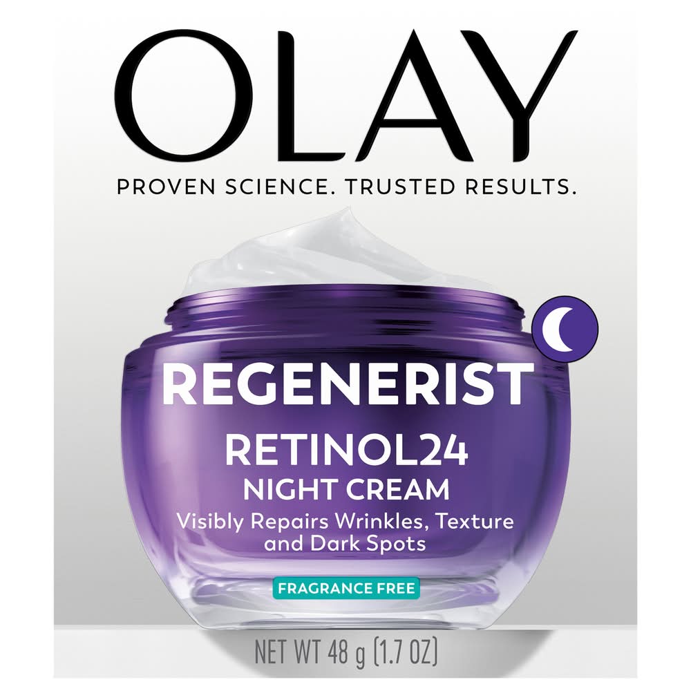 Olay Regenerist Retinol 24 Fragrance-Free Night Hydrating Moisturizer (1.7 oz)