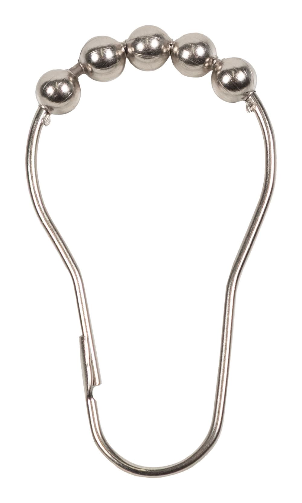 Style Selections Brushed Nickel Steel Single Shower Curtain Rings 12 -Pack