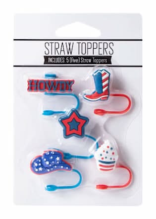 American Patriot Straw Toppers 5-Pack Americana