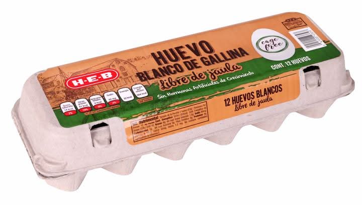 Heb huevo blanco libre de jaula (12 piezas)