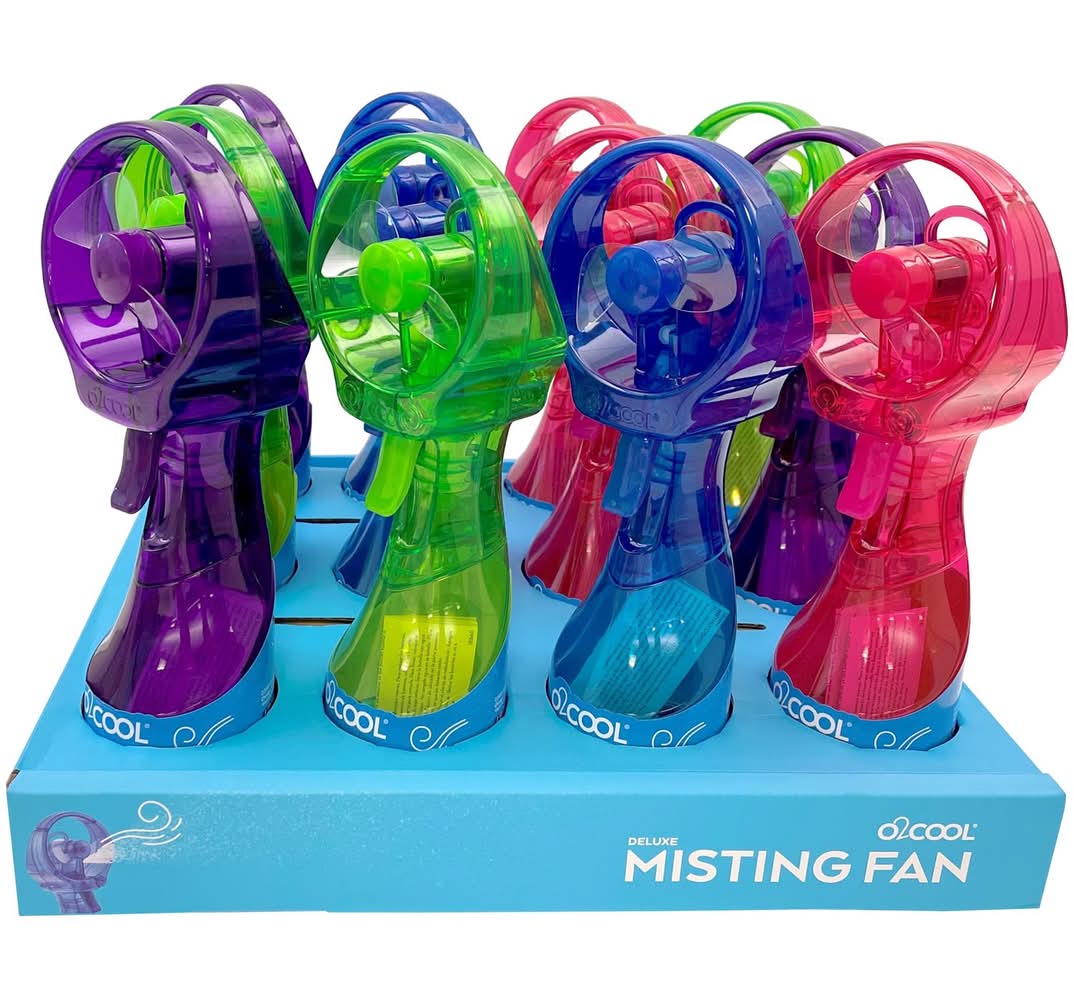 O2Cool 10.55 In. H X 2.75 In. D 1 Speed Misting Fan