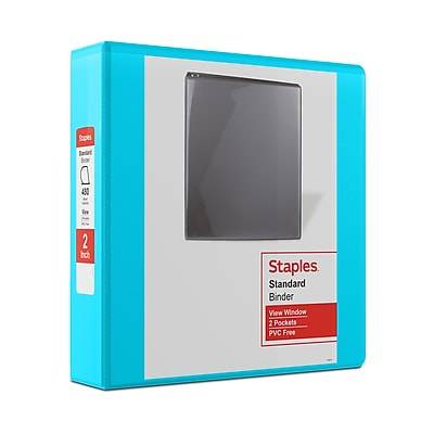 Staples 2 3-Ring View Binder, D-Ring, Teal (ST55426)