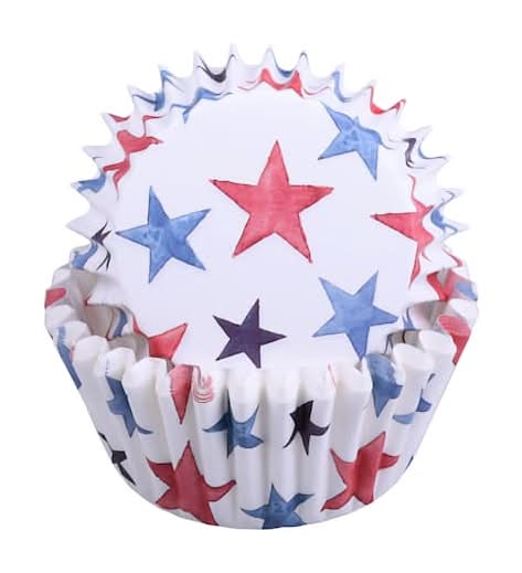Red, White & Blue Stars Baking Cups, 24Ct. By Makery