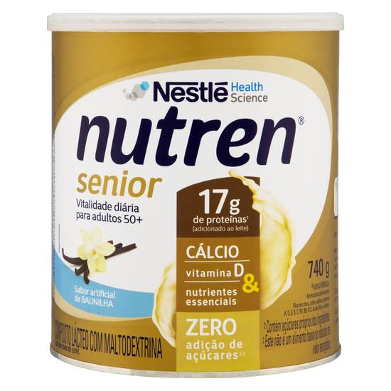 Complemento alimentar nutren senior sabor baunilha (740g)