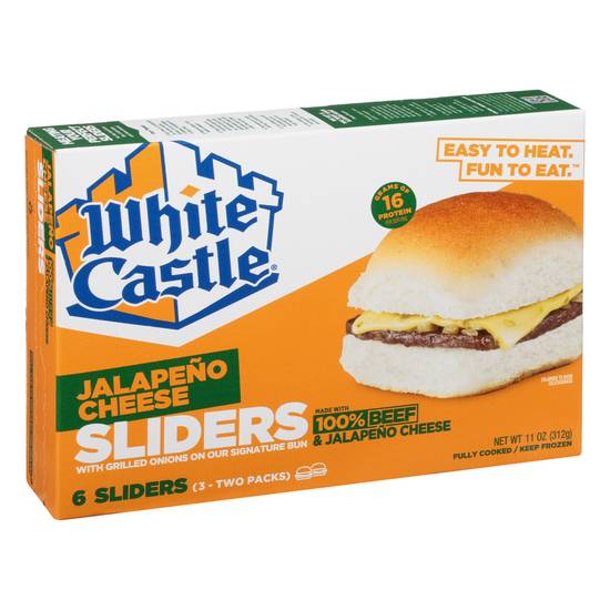 White Castle 100% Beef Sliders (6 ct)(jalapeno cheese)