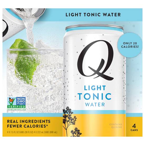 Q Mixers Light Tonic Water (4 ct, 7.5 fl oz)