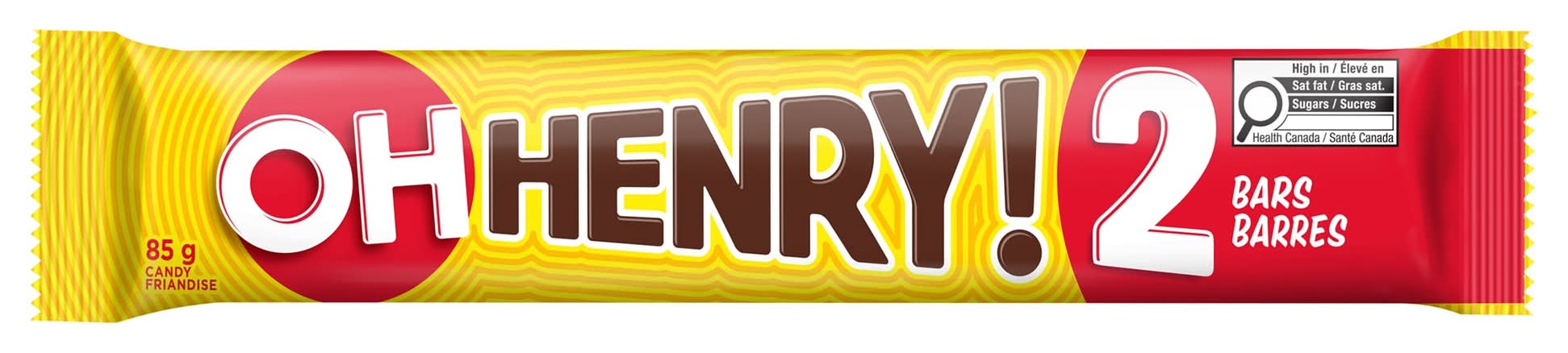 Oh Henry! Chocolatey King Size Candy Bar (85 g, 2 ct)