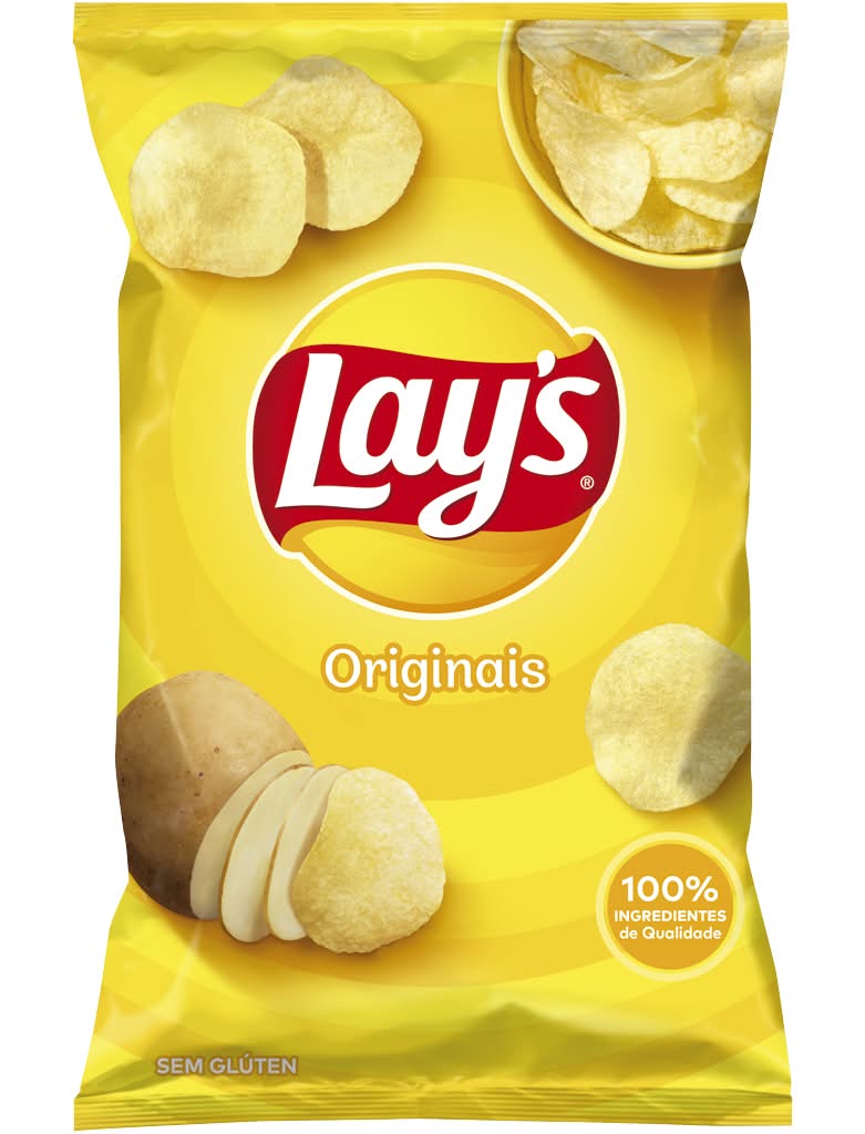 LayS - Batata frita lisas originais, embalagem de 160g