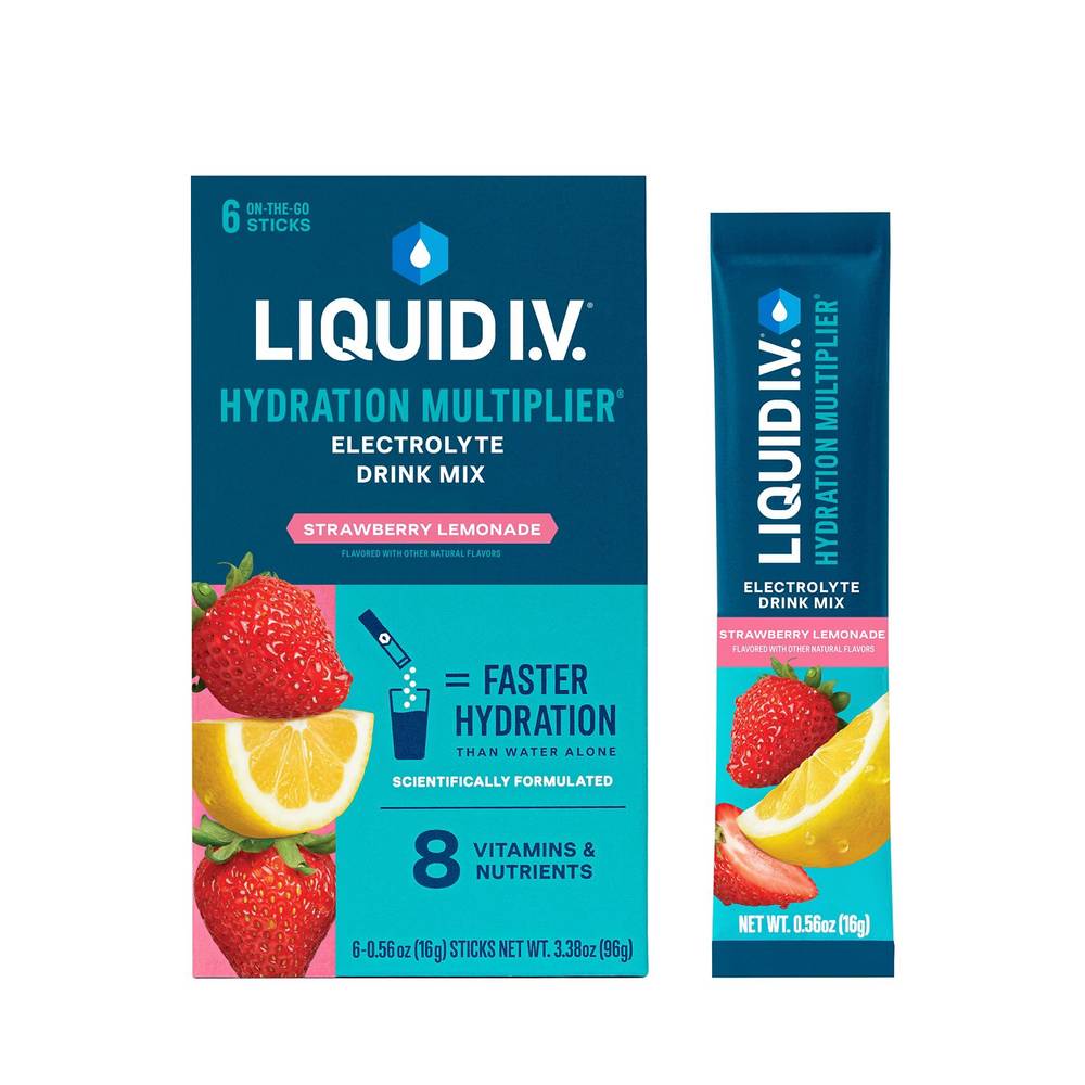 Liquid I.v. Electrolyte Drink Mix (6 pack, 0.56 oz) (strawberry lemonade)