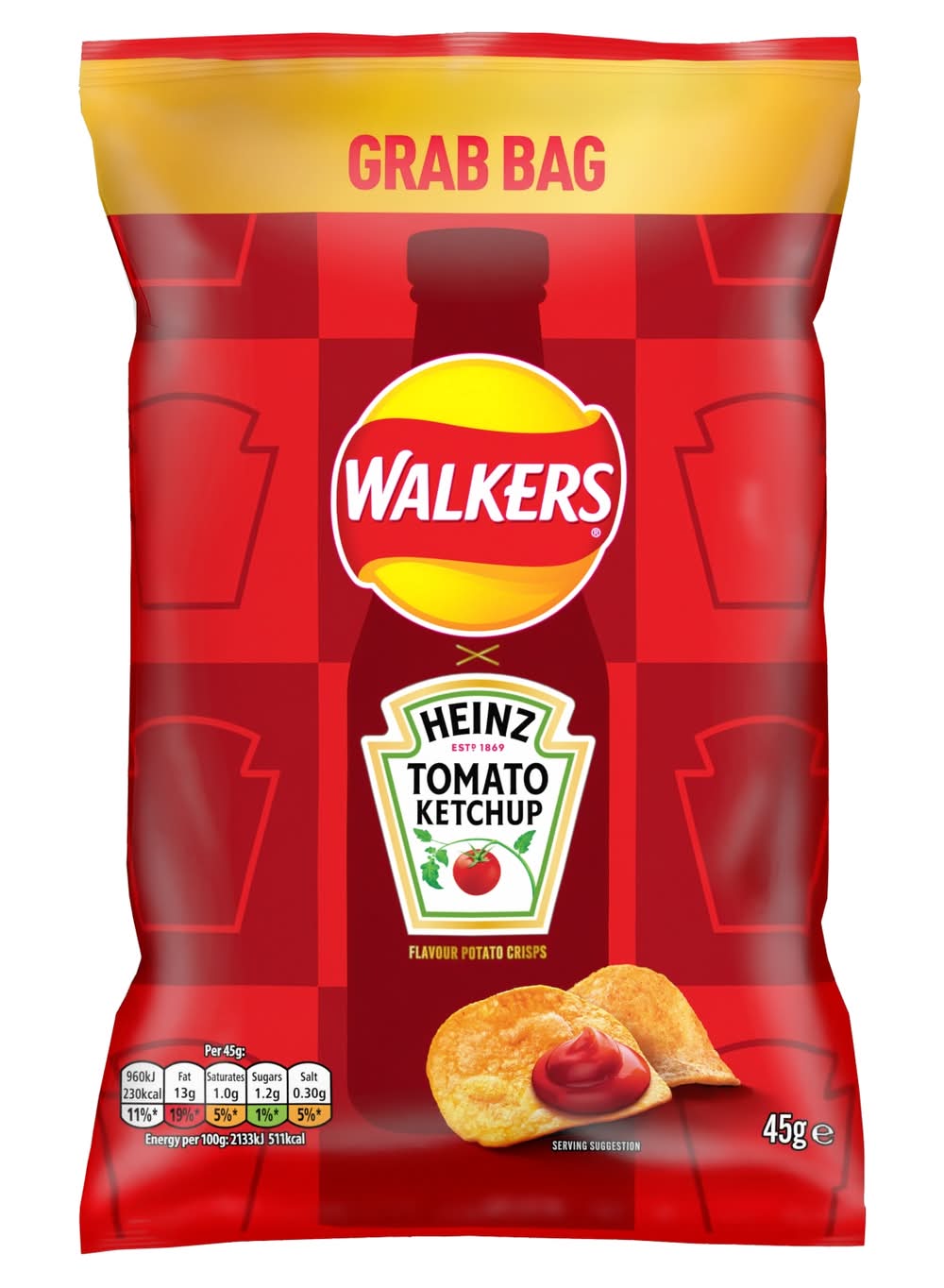 Walkers Heinz Tomato Ketchup Potato Crisps (45g)