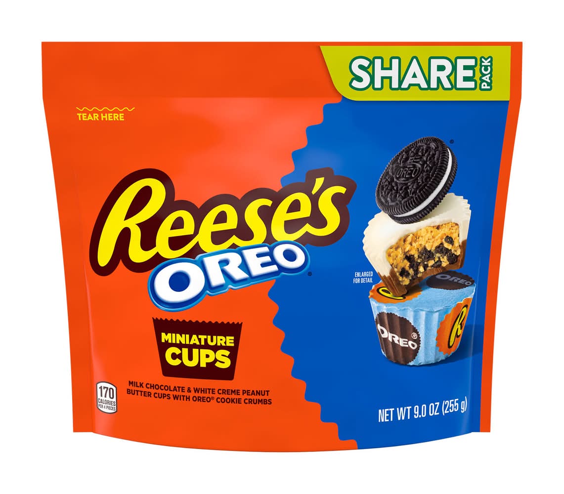 Reese's Oreo Milk Chocolate Miniatures Peanut Butter Cups (9 oz)