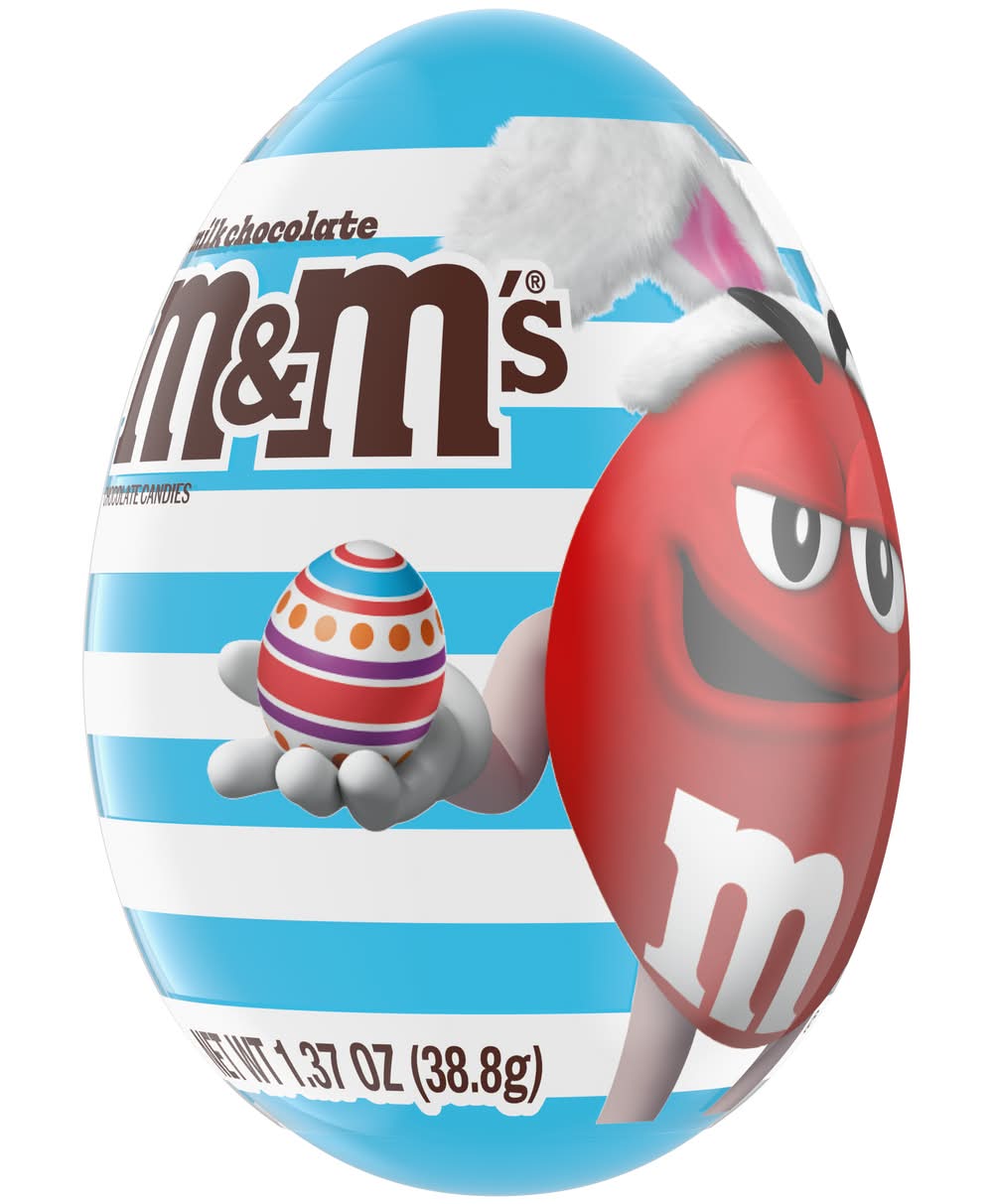 M&M's Filled Easter Egg Basket Stuffer Candy, Milk Chocolate (1.37 oz)