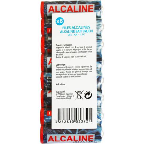 Alcaline - Piles premier prix lr6/aa (8 pièces)