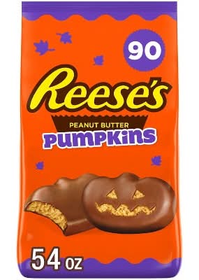 Reese's Peanut Butter Milk Chocolate Pumpkins Halloween Candy Snack Size - 54oz/90pc