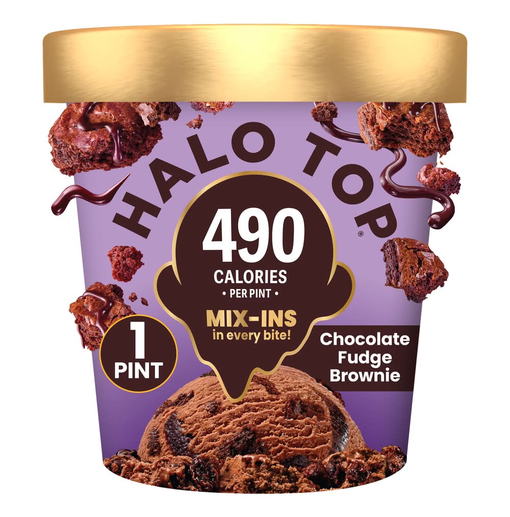 Halo Top Mix-Ins Light Ice Cream, Chocolate Fudge Brownie (1 pint)