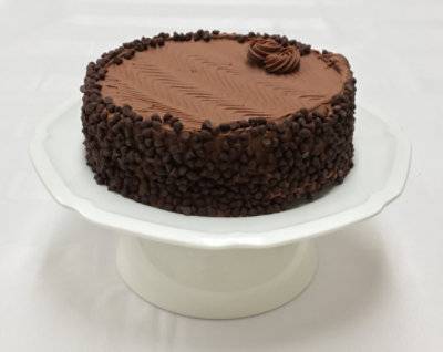 Bakery Cake 8 Inch 2 Layer Celebration Chocolate With Fudge Iced - Each