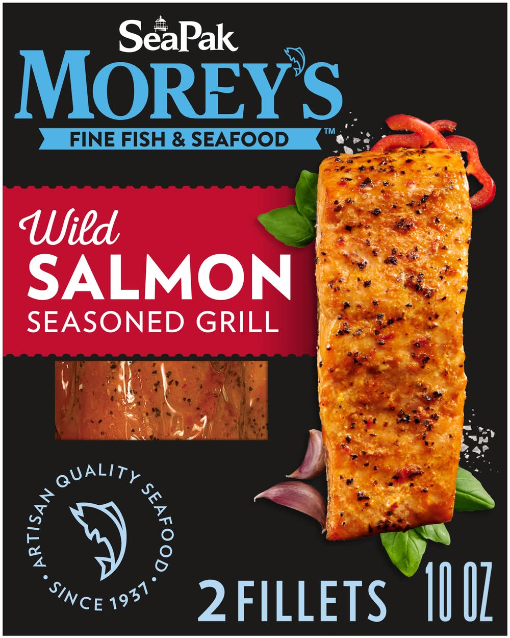 SeaPak Wild Salmon Fillets, Seasoned Grill (10 oz, 2 ct)