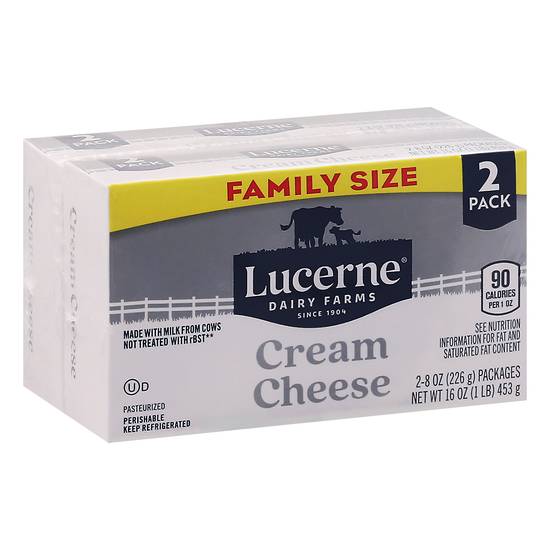 Lucerne Family Size Cream Cheese (2 ct, 8 oz)
