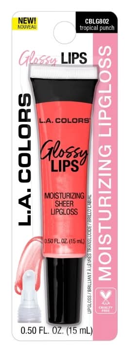 L.A. Colors Moisturizing Lip Gloss, Blg802a Tropical Punch (0.5 fl oz)