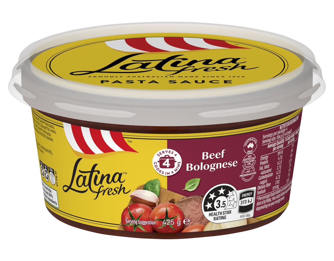 Latina Fresh Pasta Sauce, Beef Bolognese (425g)