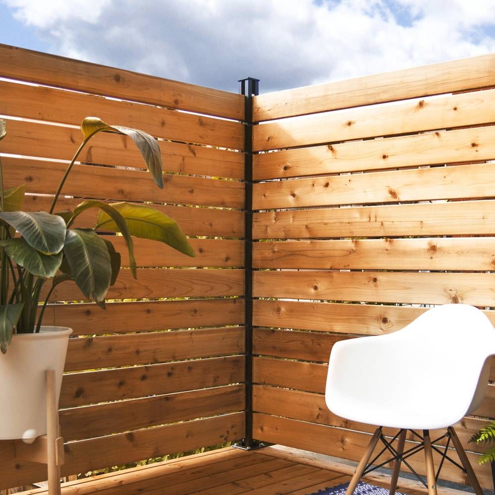 HOFT Solutions HOFT 3-in W x 73.5-in H Black Aluminum Outdoor Privacy Screen | USKCP7301