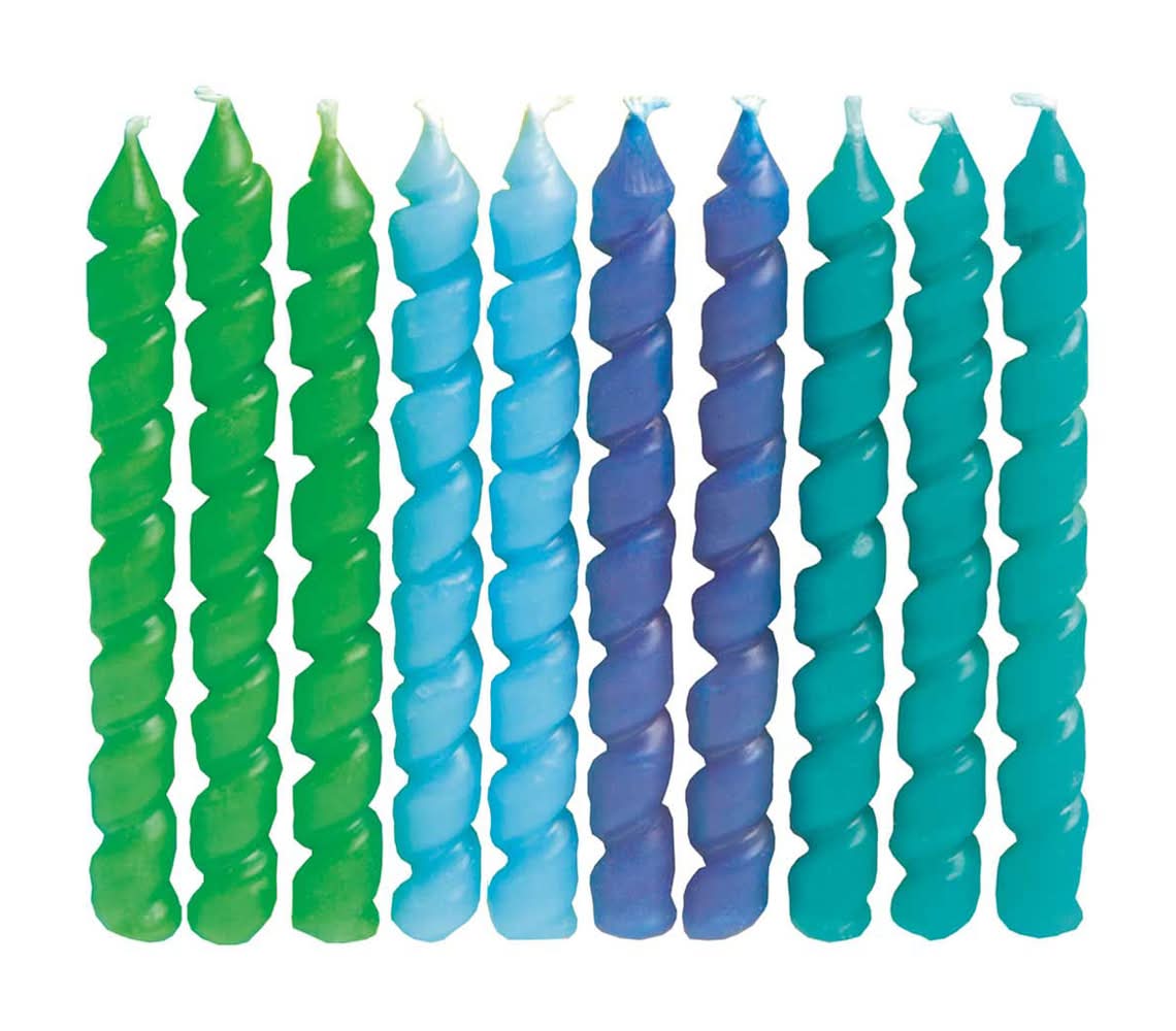 3-2-1 Party Spiral Birthday Candles, Assorted (10 ct)