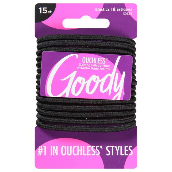 Goody Black Ouchless Elastics (15 ct)