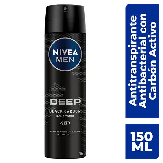 Nivea men antitranspirante deep black carbón (aerosol 150 ml)