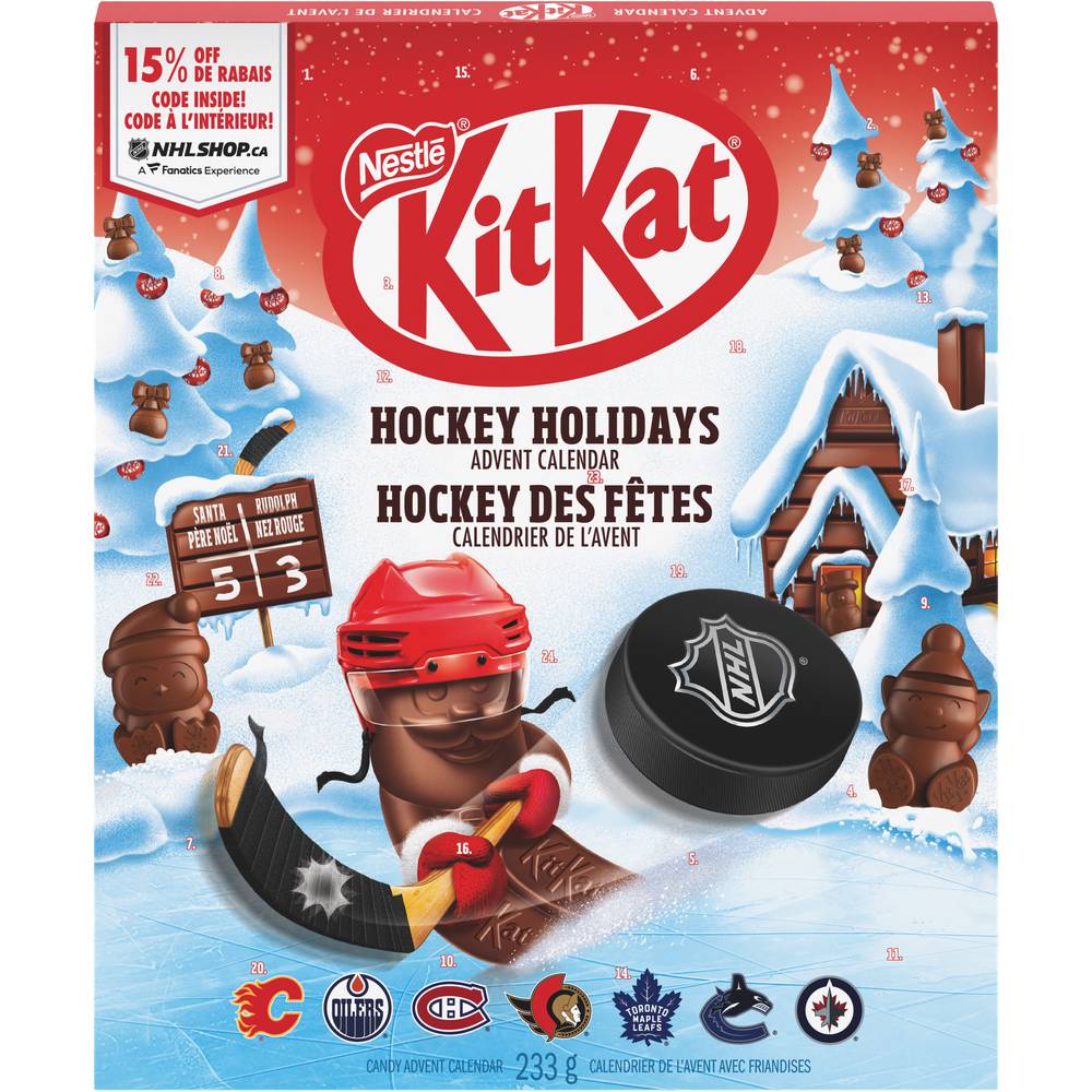 KitKat Hockey Holidays Advent Calendar Perfect Christmas Chocolate Gift (233 g)