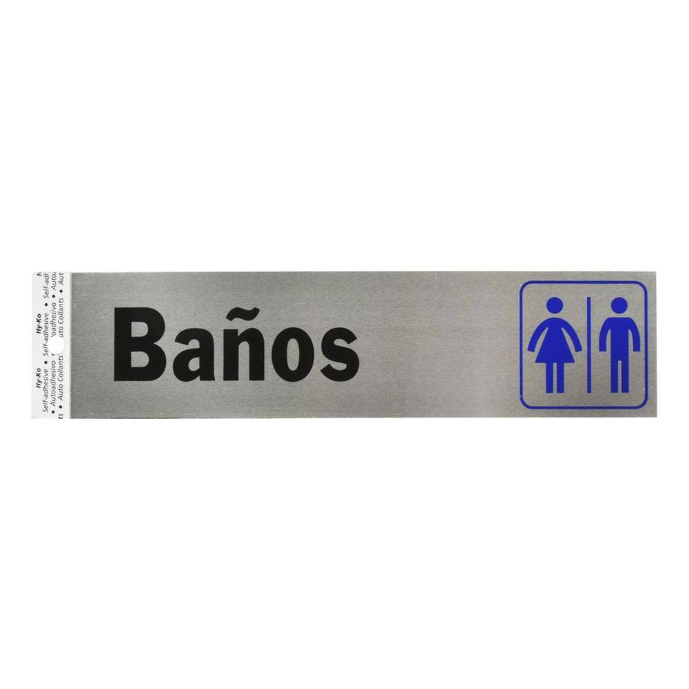 Hy-ko letrero metálico baños (1 pieza)