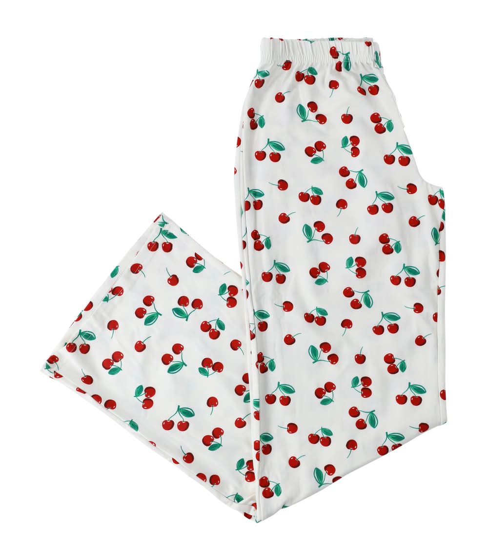 Juniors Printed Pajama Pants Extra Large Beige Multi