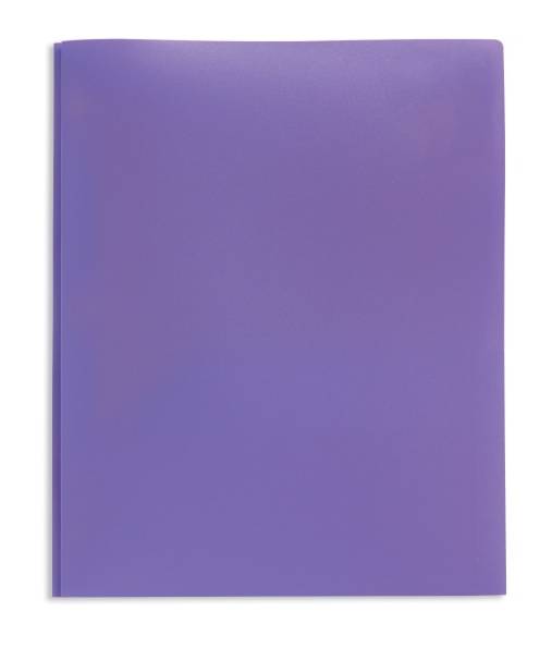 Office Depot® 2-Pocket School-Grade Poly Folder With Prongs, Letter Size, Bright Purple