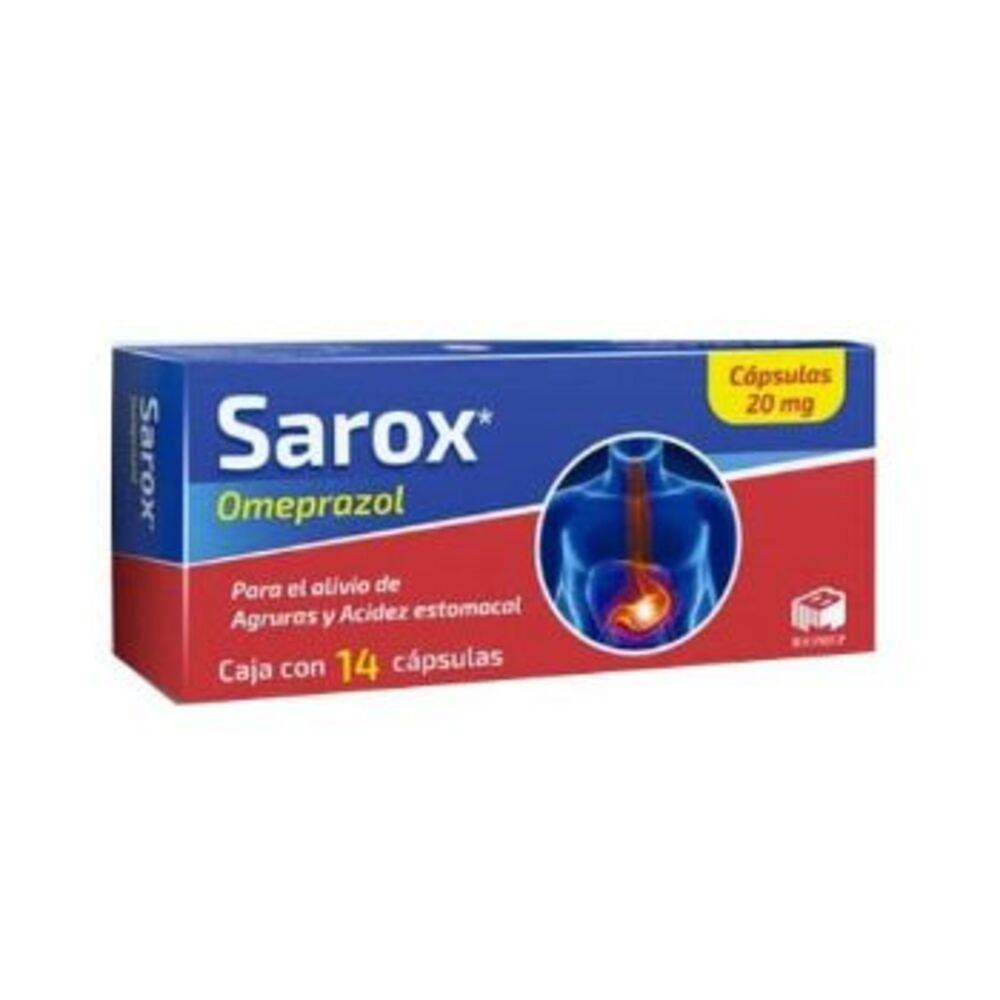 Biomep sarox omeprazol cápsulas 20 mg (14 piezas)