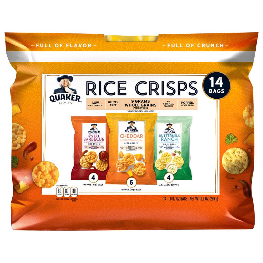 Quaker Gluten Free Rice Crisps (0.67 oz, 14 ct)